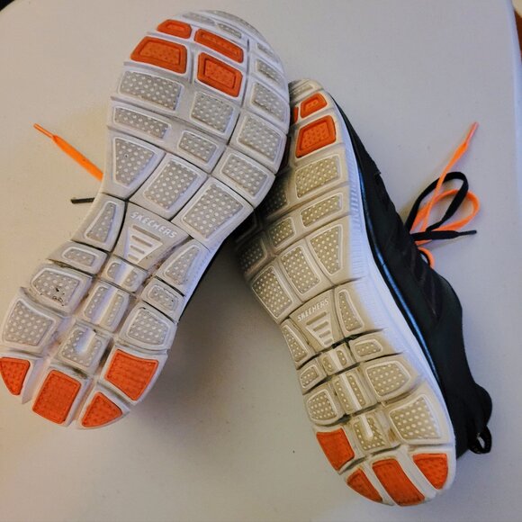 Skechers Memory Foam Tennis Shoes Misses Size 9 - Blue & Orange - Picture 6 of 8